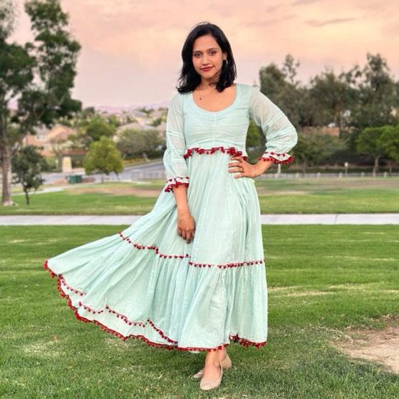 Bunaai Mia Magnolia Cotton Dress