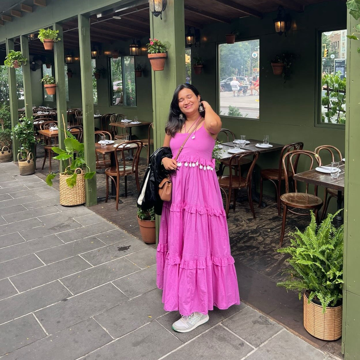 Bunai Pink Coast Cotton Dress