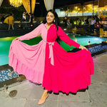 Two-Tone Pink Cotton Dress