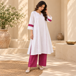 Cloud White Cotton Co-ord Set