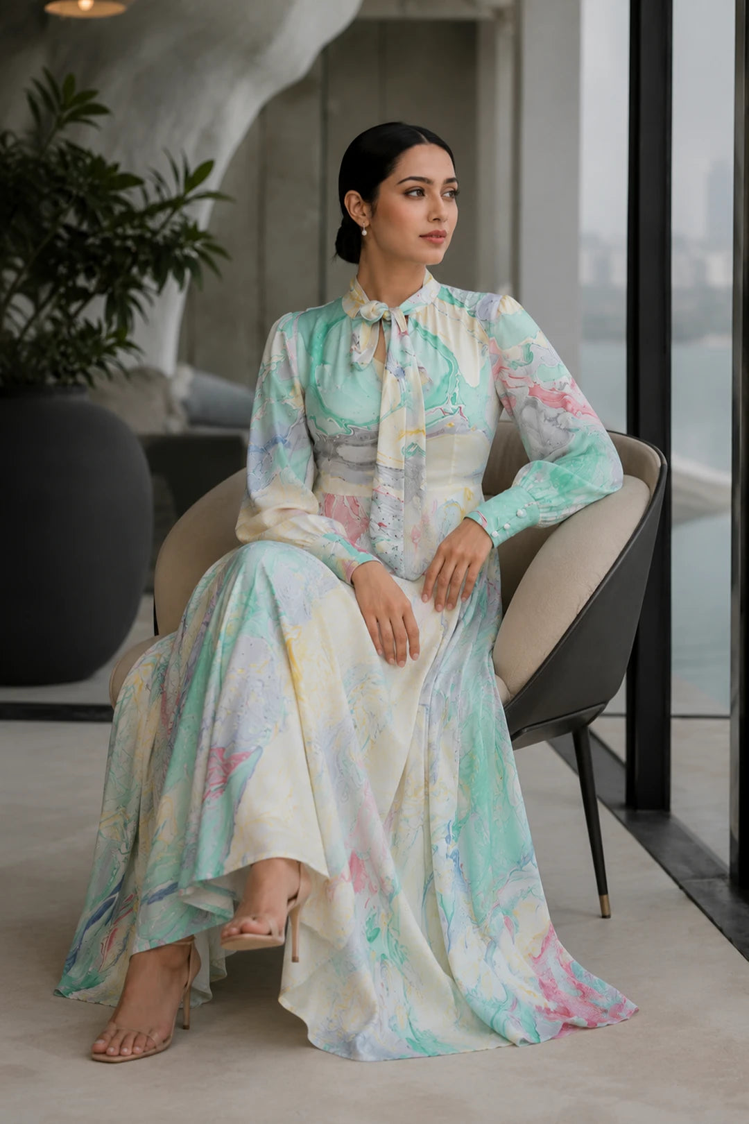 Abigail Marbled FD Maxi Dress