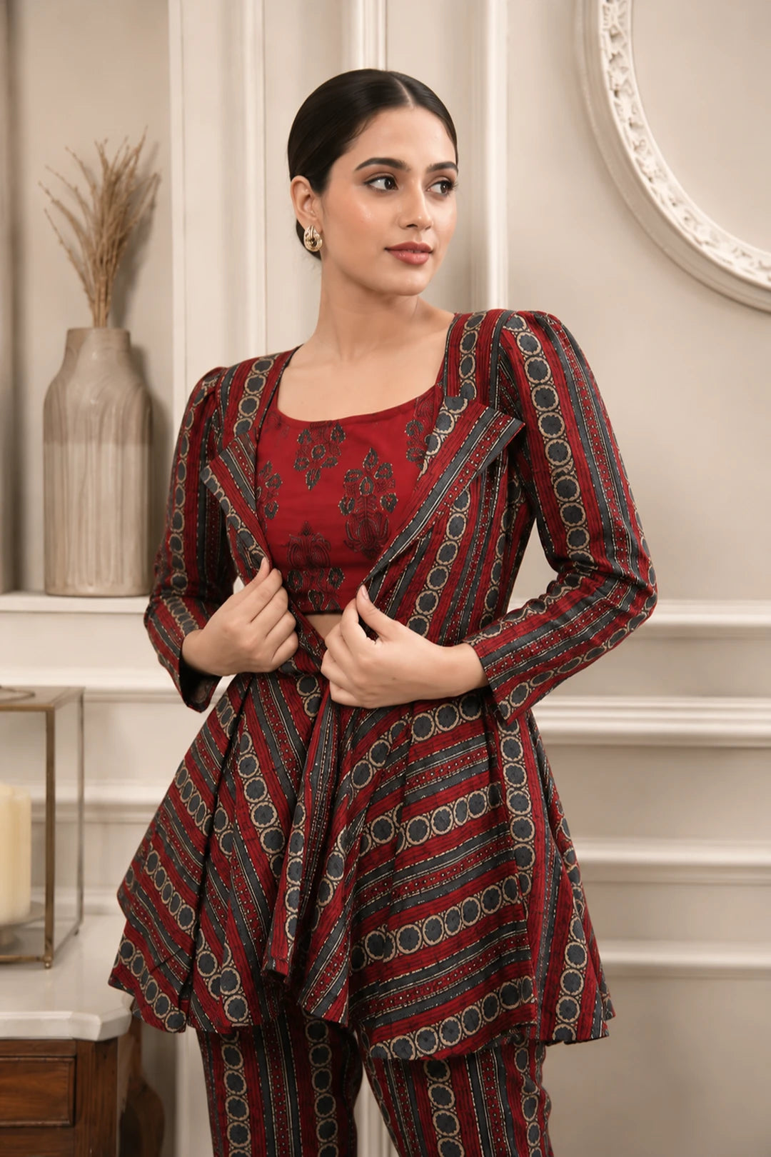 Shanaya Top-Pants & Blazer Set