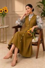 Livvy Floral Shirt & Olive Tunic Set