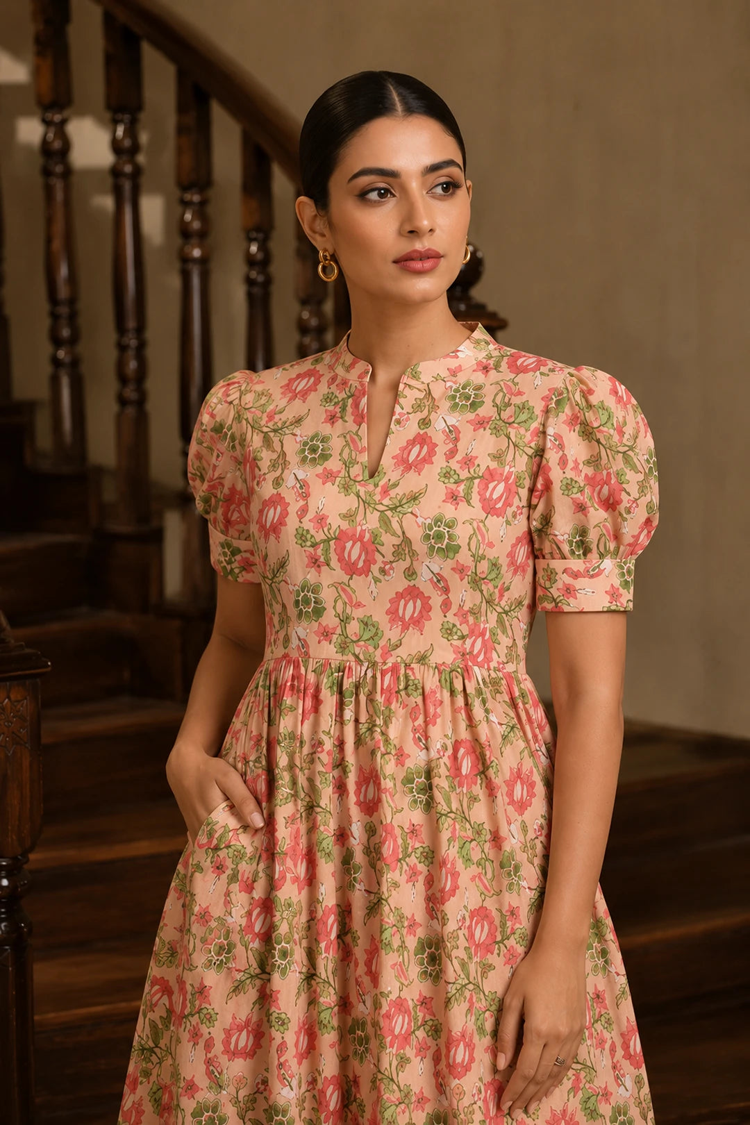 Portofino Floral Flared Dress