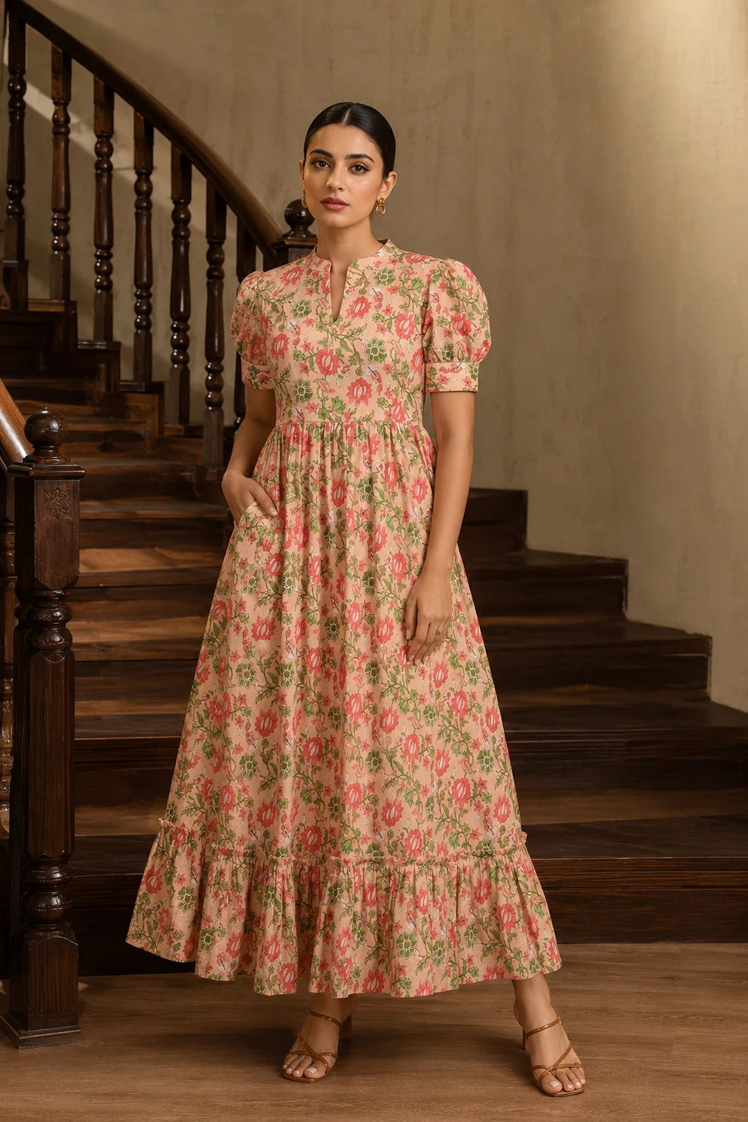 Portofino Floral Flared Dress