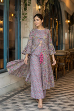 Adriti Top-Plazzo & Jacket Set