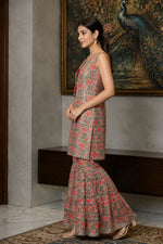 Aanya Floral Printed Kurti & Sharara Set