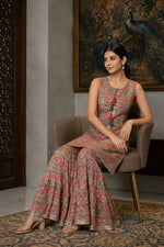 Aanya Floral Printed Kurti & Sharara Set