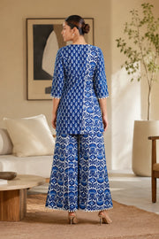 Indigo Arian Sharara Set