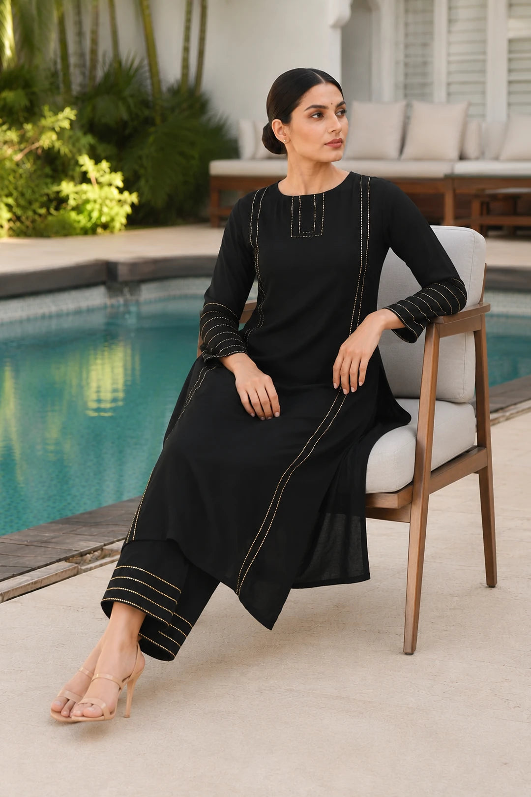 Deja Black Kurta-Pant Set