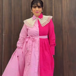 Two-Tone Pink Cotton Dress