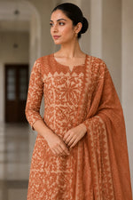 Tarita Block Printed Kurta-Pants & Dupatta Set