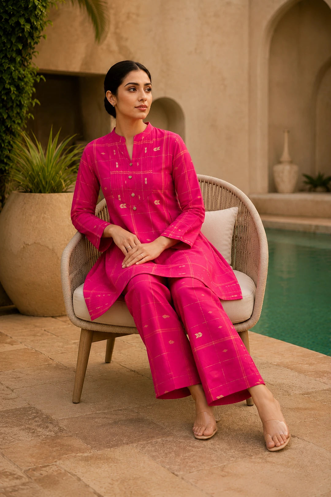 Amara A-Line Kurta & Bootcut Pants Set