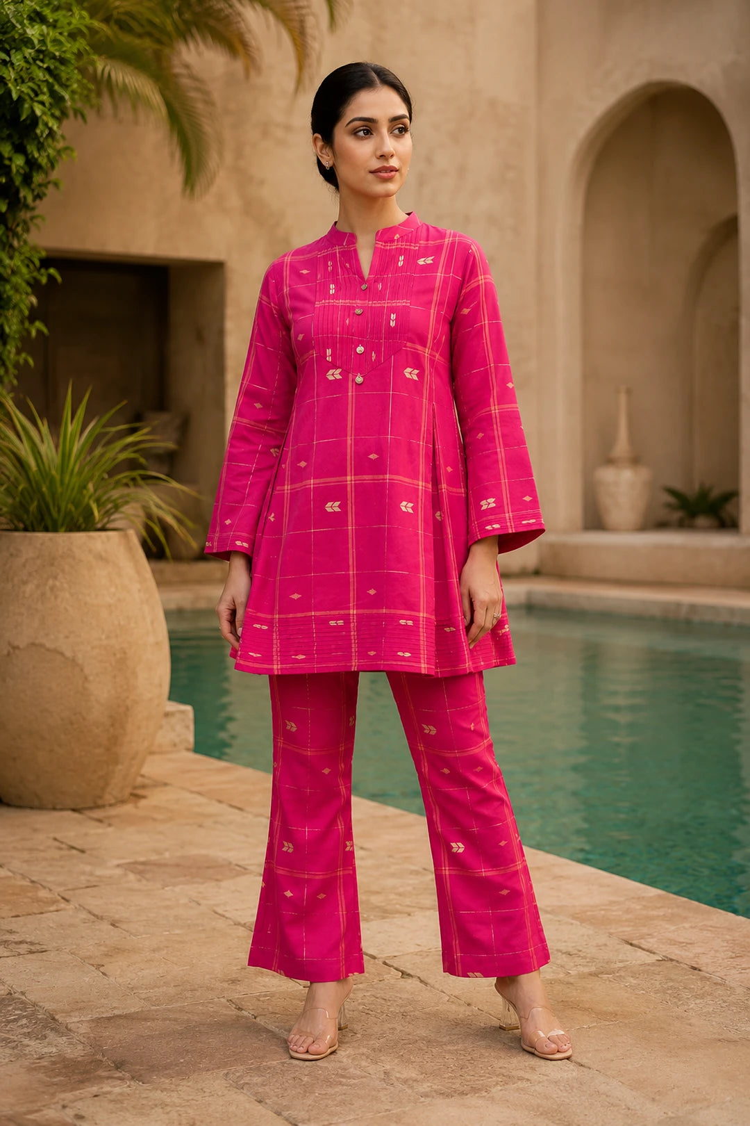 Amara A-Line Kurta & Bootcut Pants Set