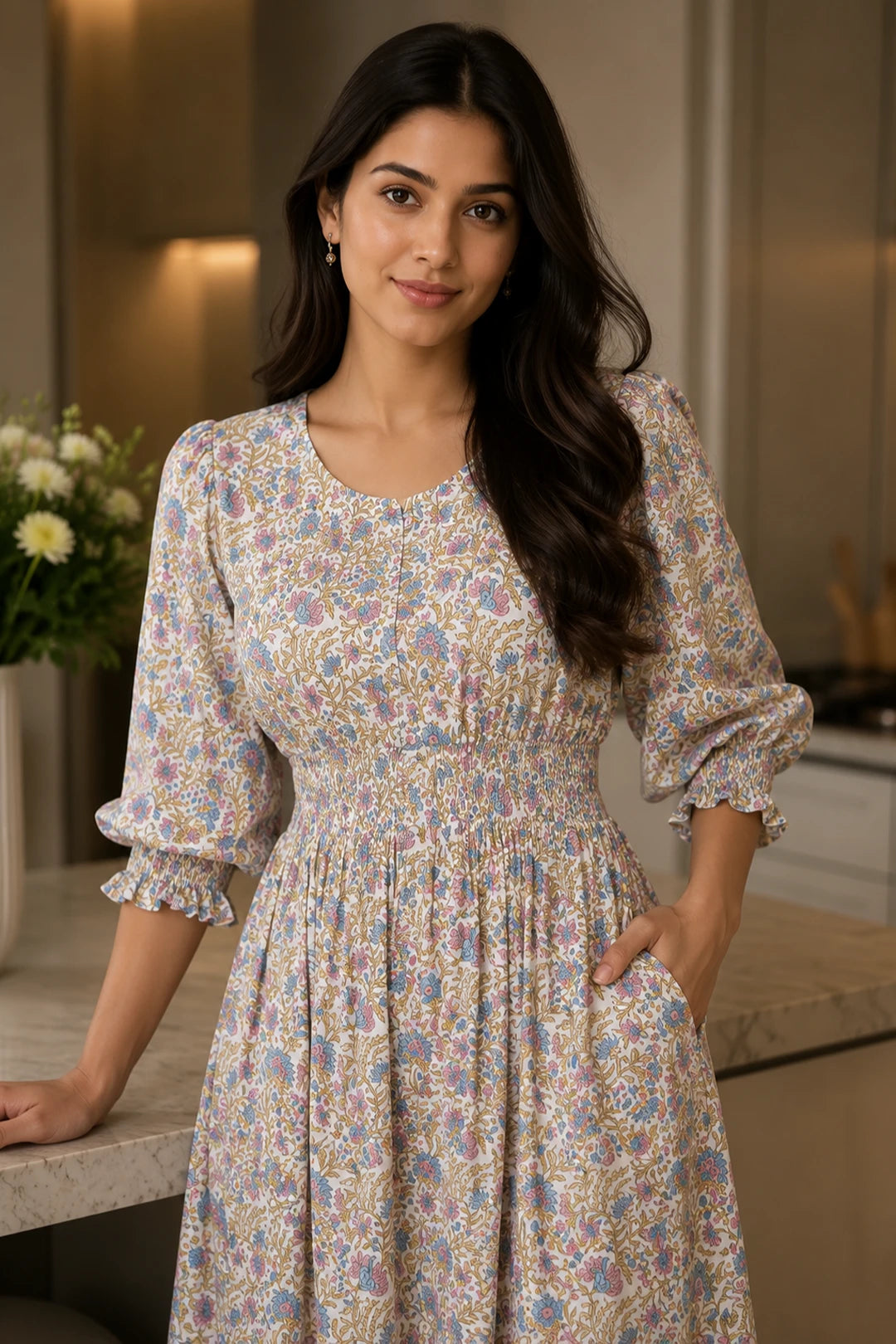 Prashi Jaal Block Printed Comfy Dress