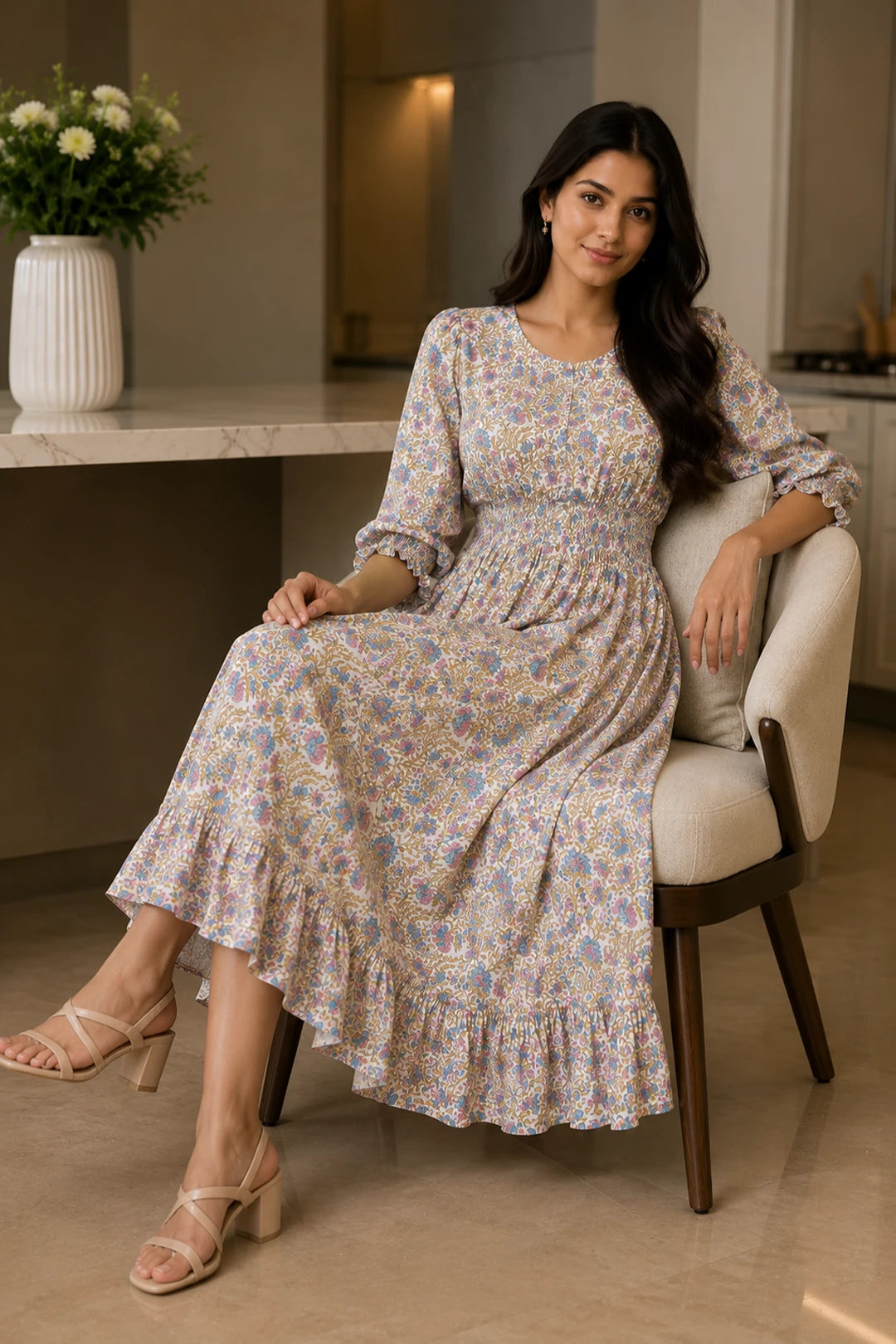 Prashi Jaal Block Printed Comfy Dress