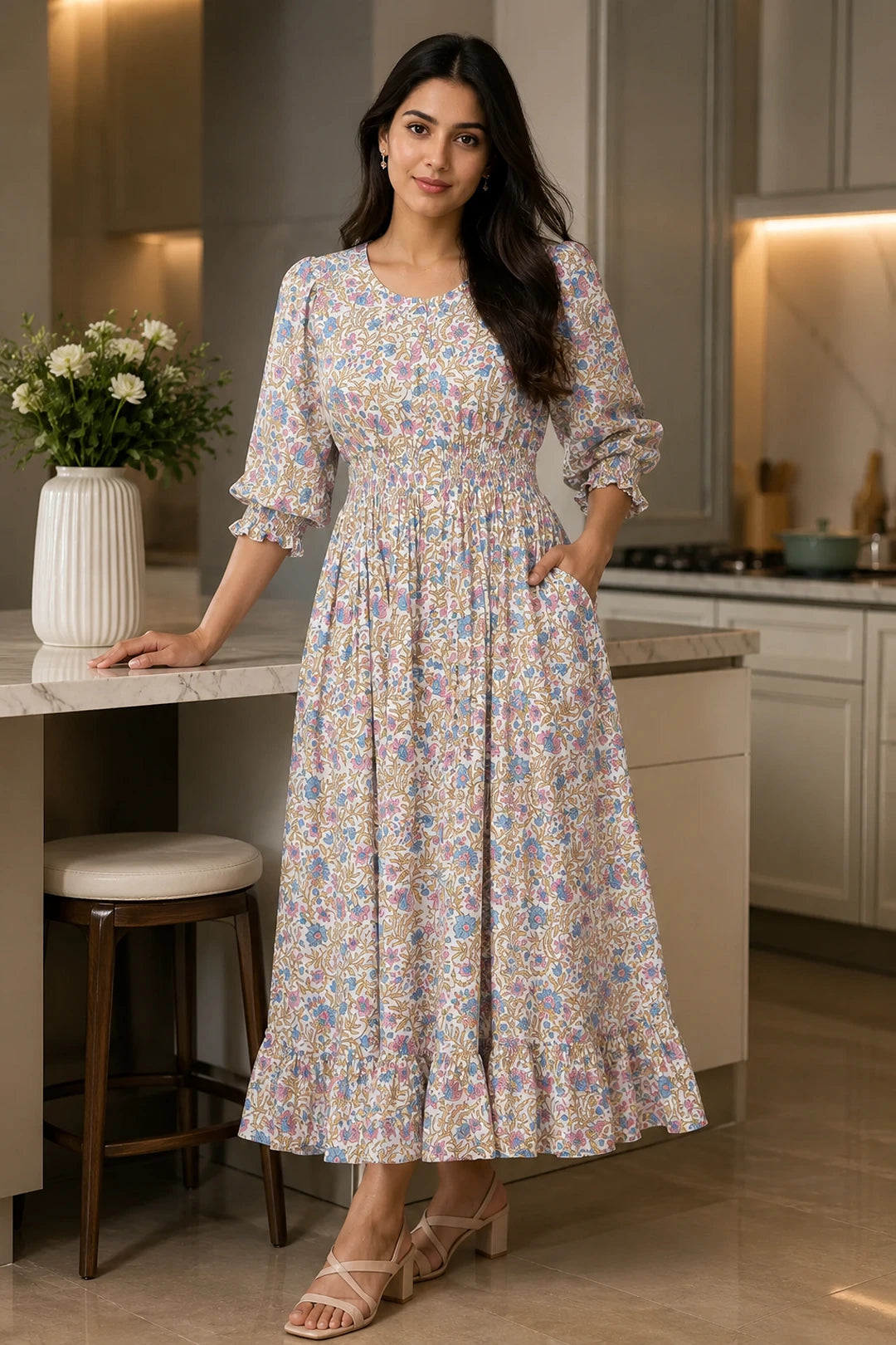 Prashi Jaal Block Printed Comfy Dress