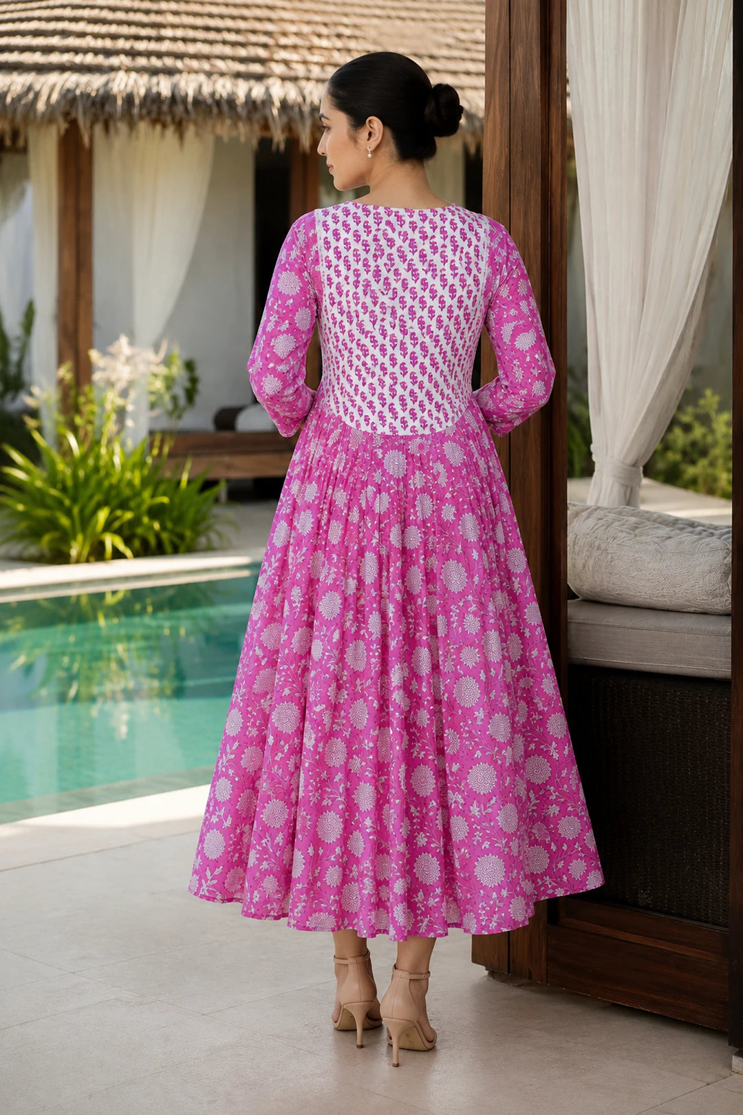 Ikshita Floral Block Printed Dress