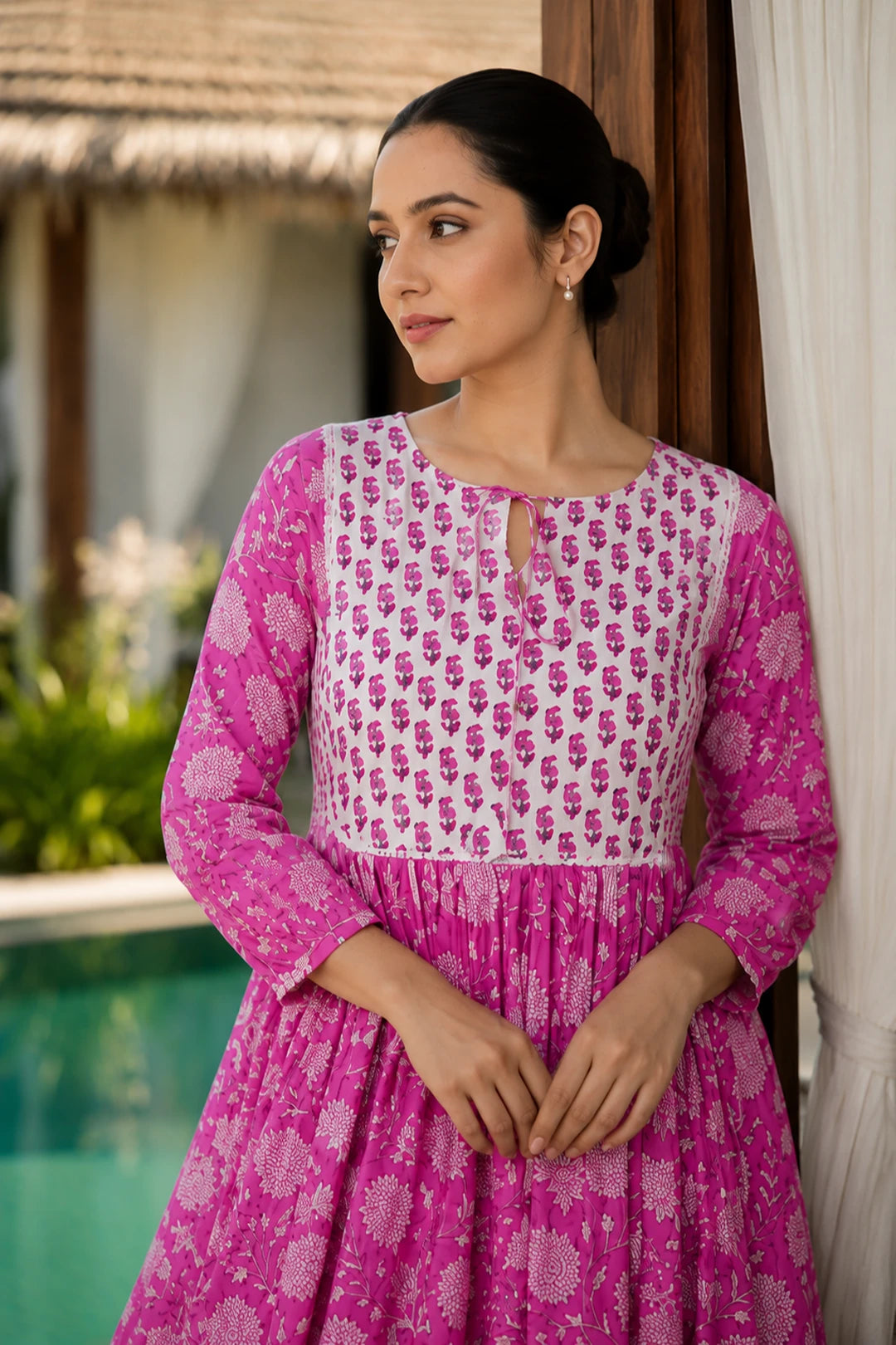 Ikshita Floral Block Printed Dress