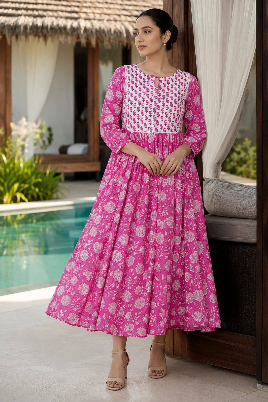 Ikshita Floral Block Printed Dress