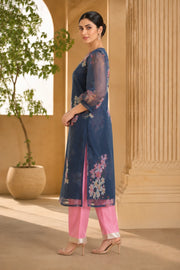 Organza Pittan Work Kurta With Pant