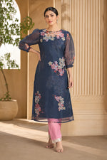 Organza Pittan Work Kurta With Pant