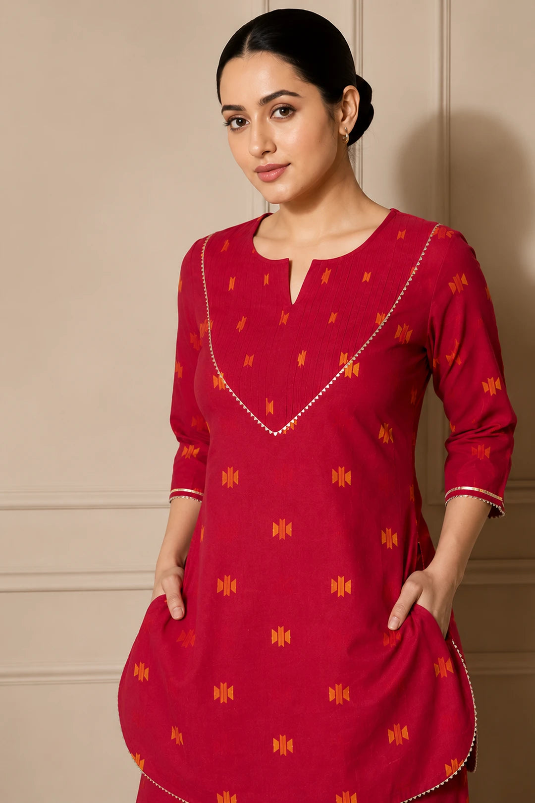 Ektha Yarn Dyed Cotton Kurta & Pants Set