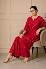 Ektha Yarn Dyed Cotton Kurta & Pants Set