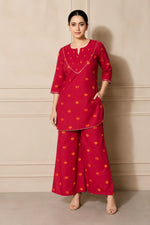 Ektha Yarn Dyed Cotton Kurta & Pants Set