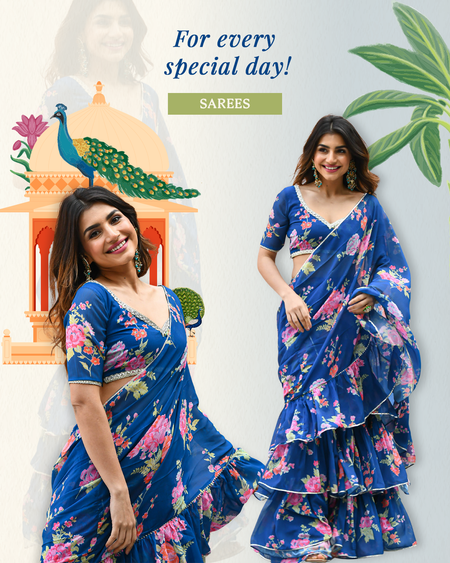 Ethnic Wear - Buy Indian Ethnic Wear for Women & Girls Online | Bunaai