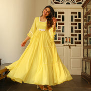 Elfin Yellow Comfy Cotton Dress