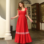 Hot Red Cotton Dress