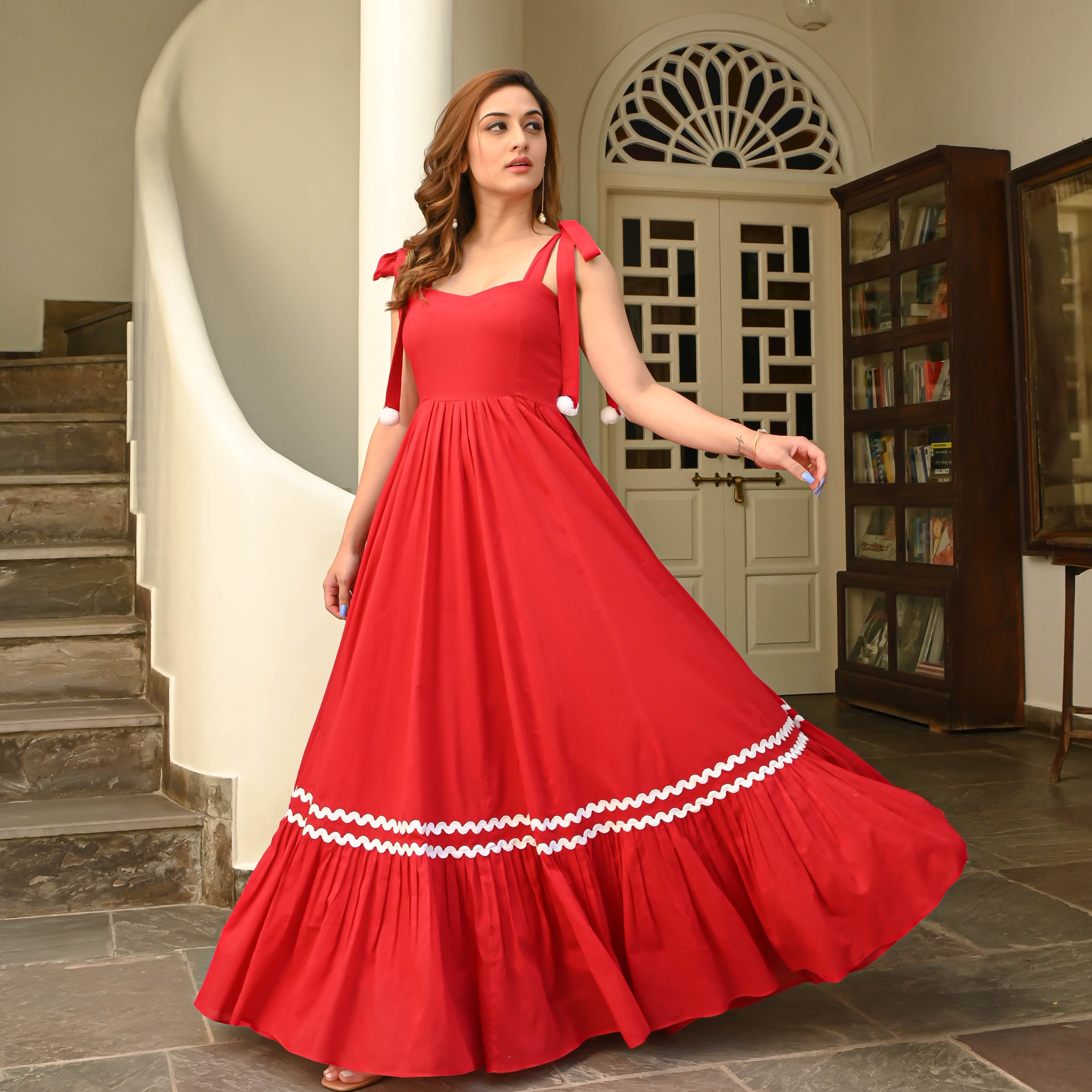 cotton red dress for women MISSKY Women's 3/4 Sleeve Pocket Loose Midi Casual Red Dresses for Women (XL,Wine) at Amazon Women's Clothing store