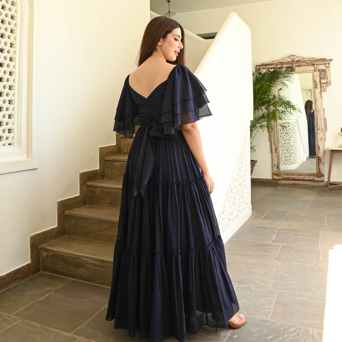 Bunai Sweetheart Cotton Dress