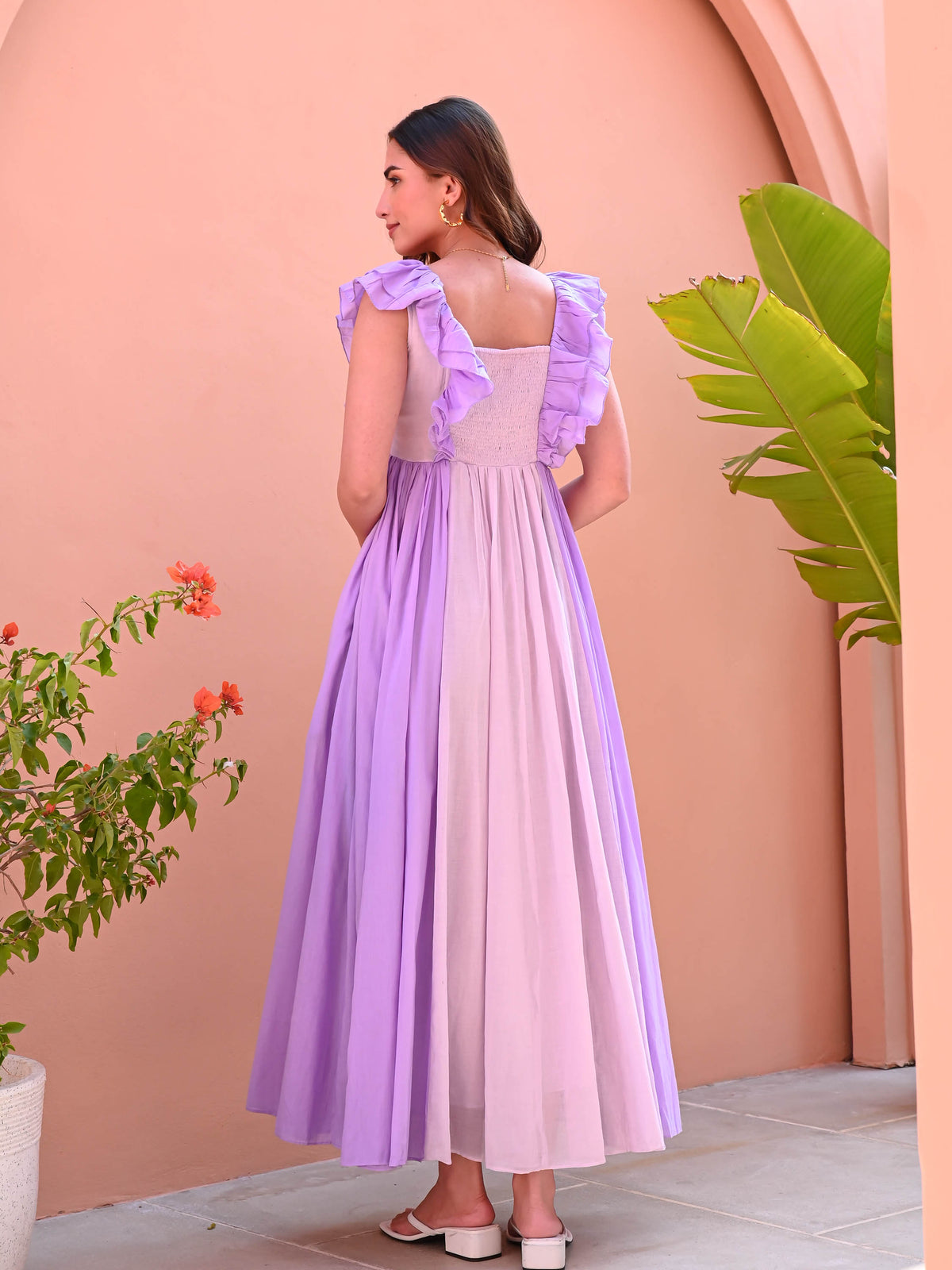 Shades of Lilac Cotton Dress