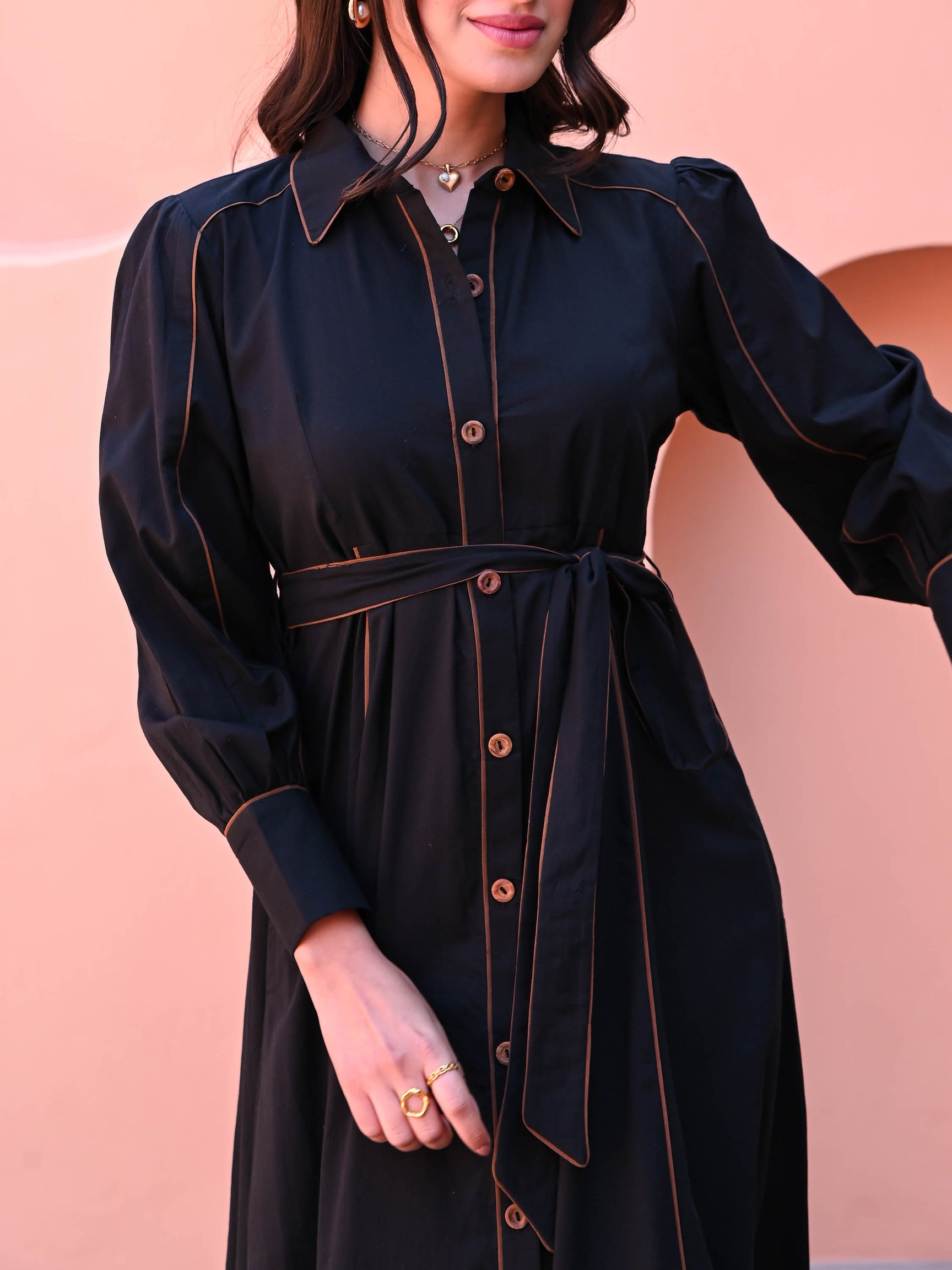 Pink Fit & Flare Cotton Dress