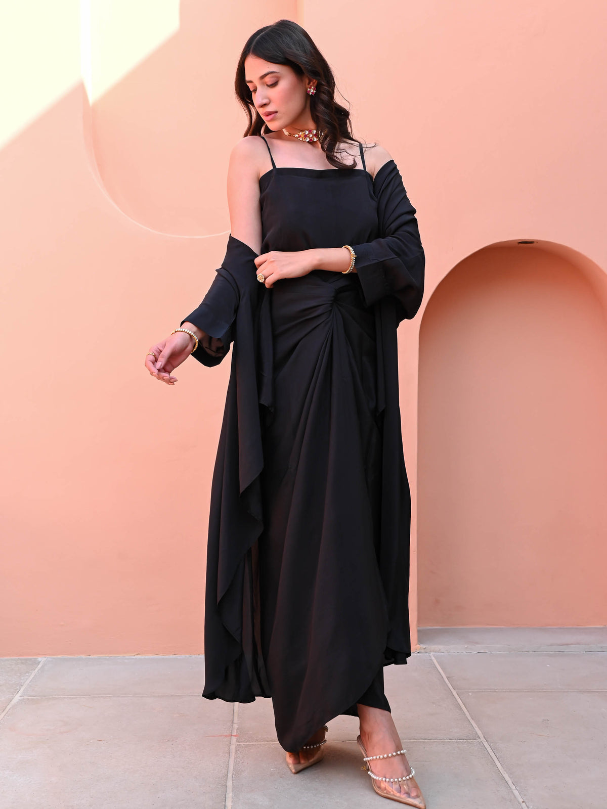 Black Top Skirt & Cape