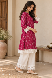 Magenta Cotton Co-ord Set