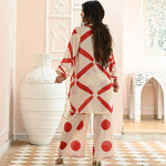White Red Co-ord Set for Women Online