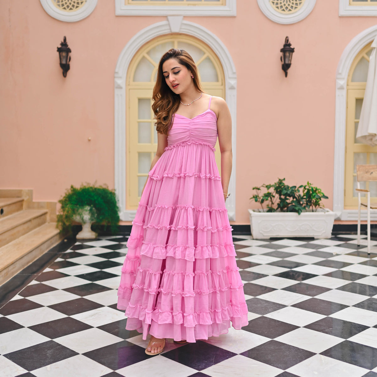 Bunai Pink Coast Cotton Dress