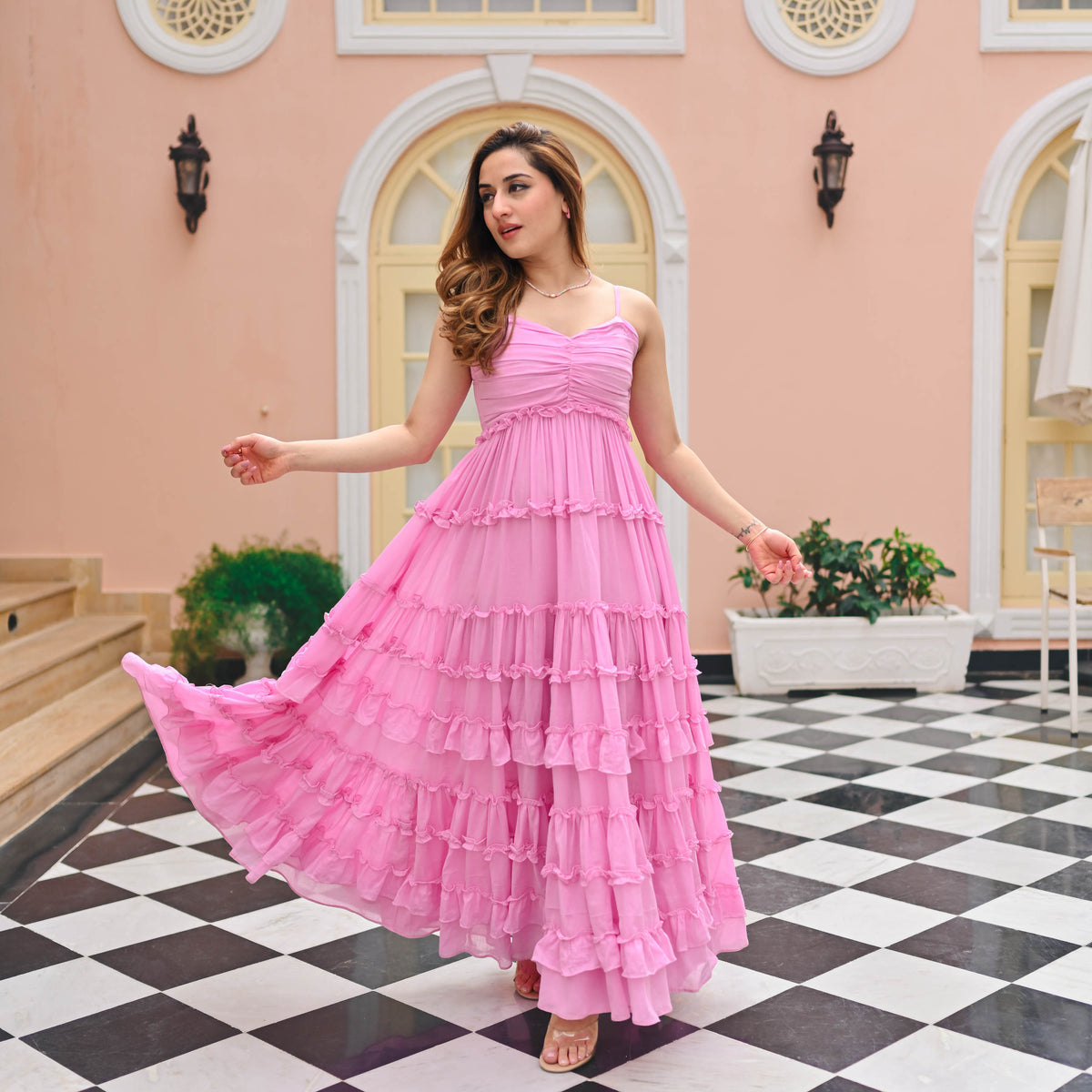 Bunai Pink Coast Cotton Dress