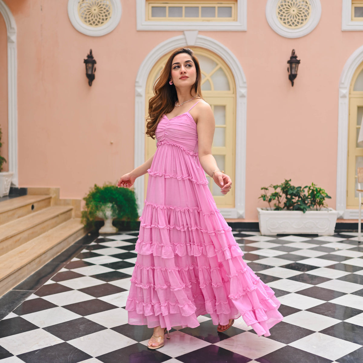 Bunai Pink Coast Cotton Dress