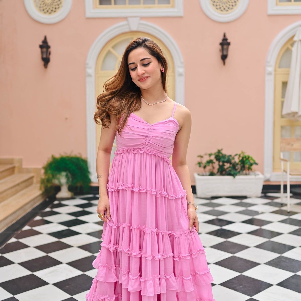 Bunai Pink Coast Cotton Dress