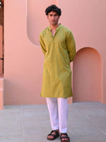 Ligh Olive Men Long Kurta