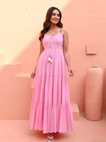 Light Pink Sleeveless Cotton Dress
