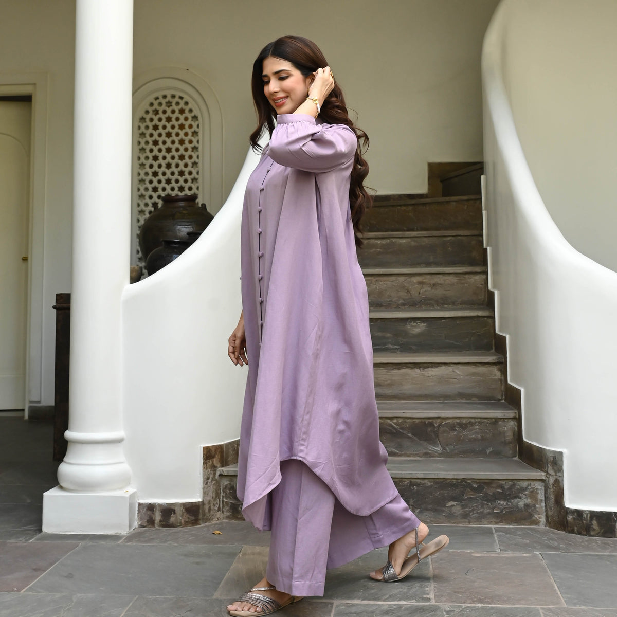 Cotton Lilac Coord Set
