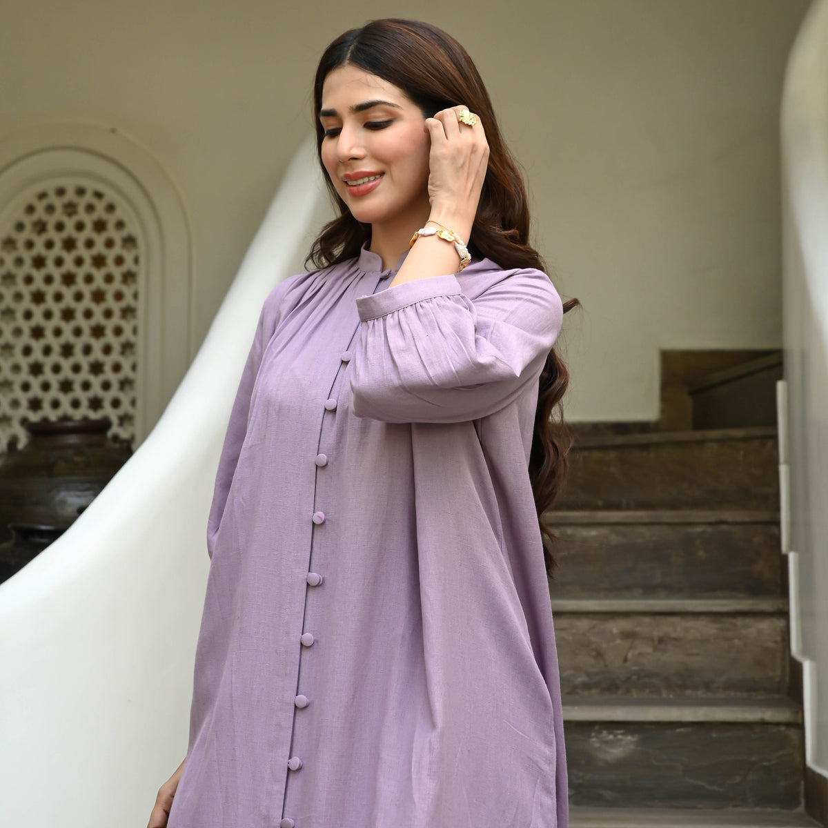 Cotton Lilac Coord Set
