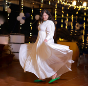Pure White Cotton Maxi Dress