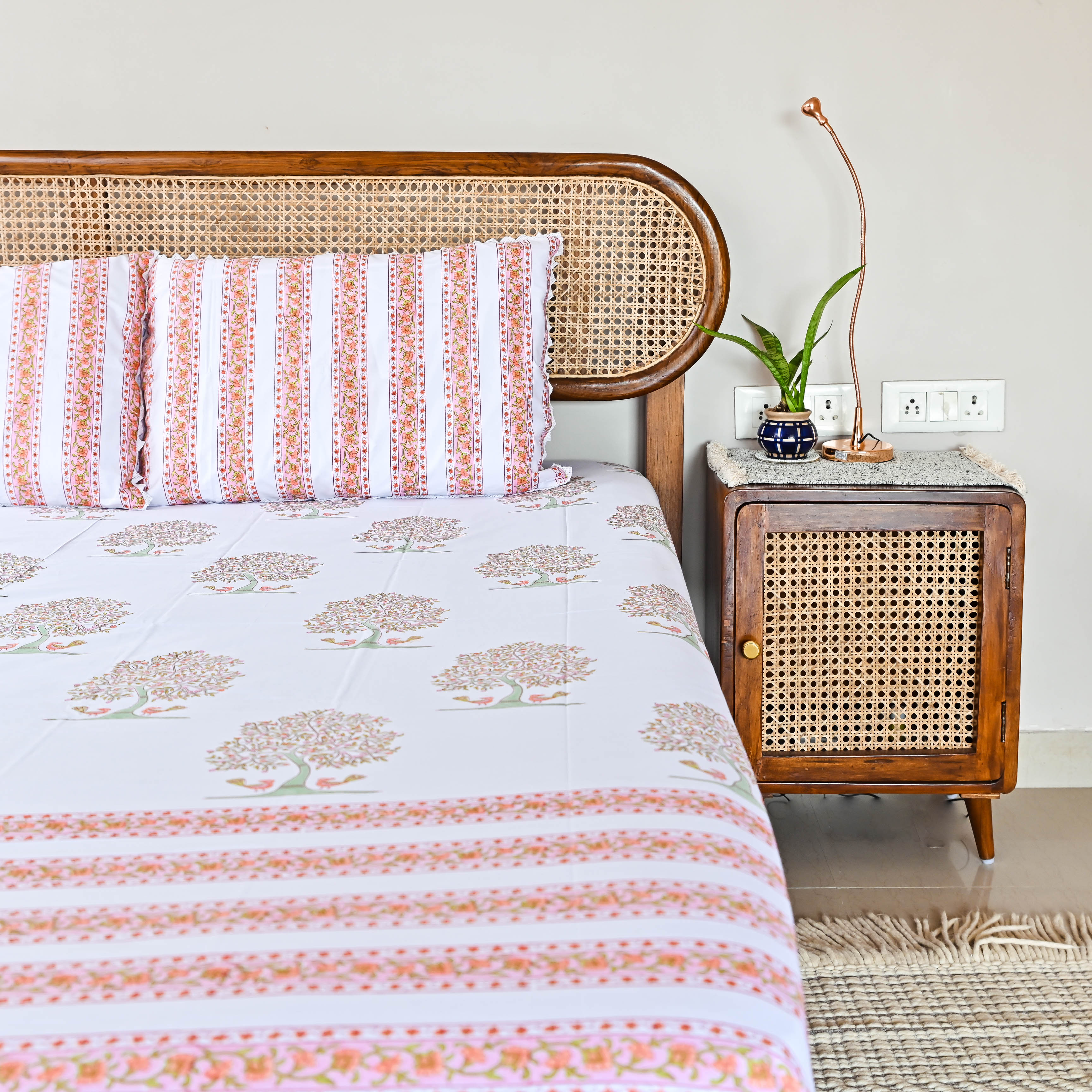 Handblock printed Bedsheet