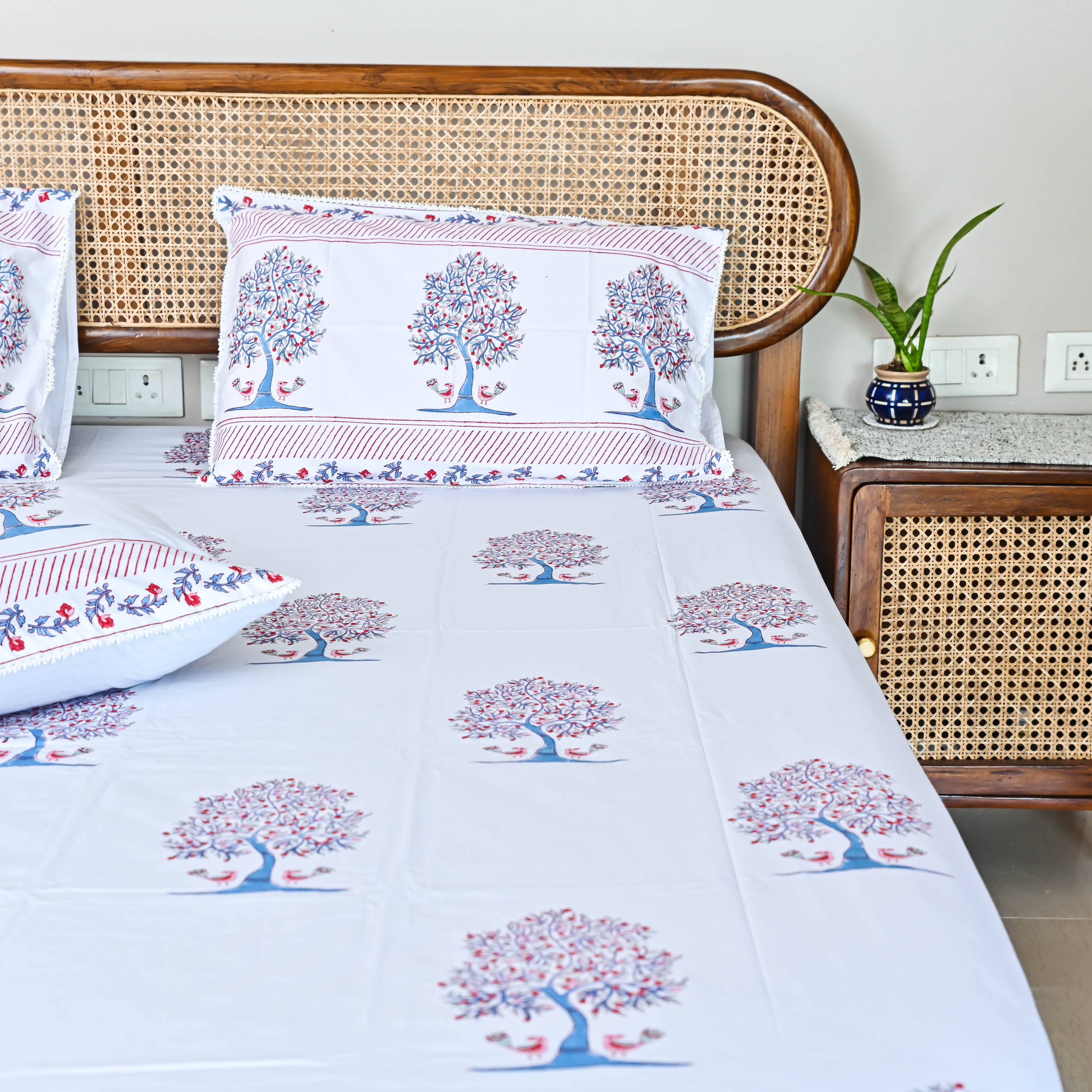 Cotton Handblock printed Bedsheet